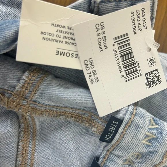 American Eagle Womens Jeans Super High Rise/Baggy Wide Leg size 8/29W NEW - Picture 7 of 7